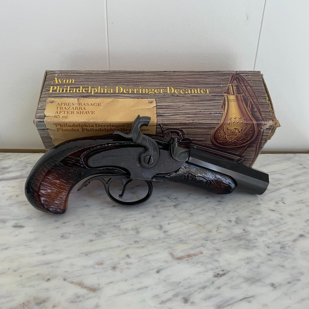 Avon Philadelphia Derringer Pistol Decanter